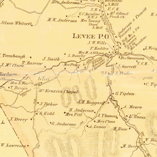 Vintage Map of Montgomery County, Kentucky, 1879