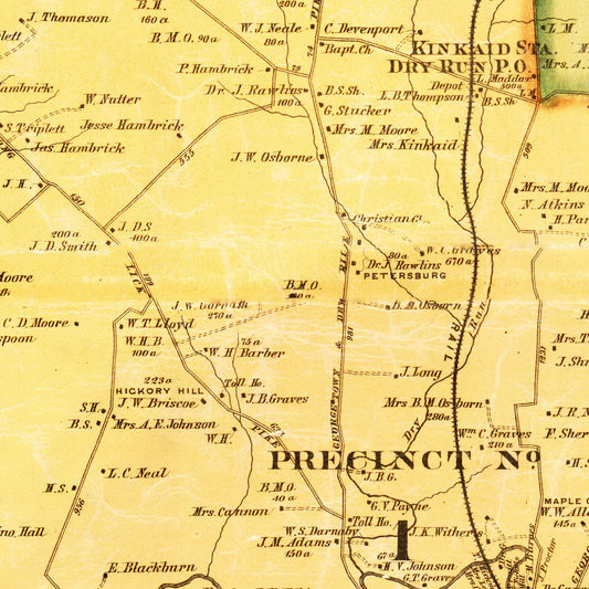 Vintage Map of Scott County, Kentucky, 1879