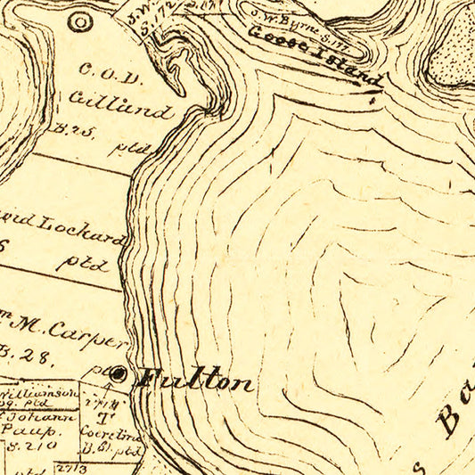 Vintage Map of Aransas County, Texas, 1880