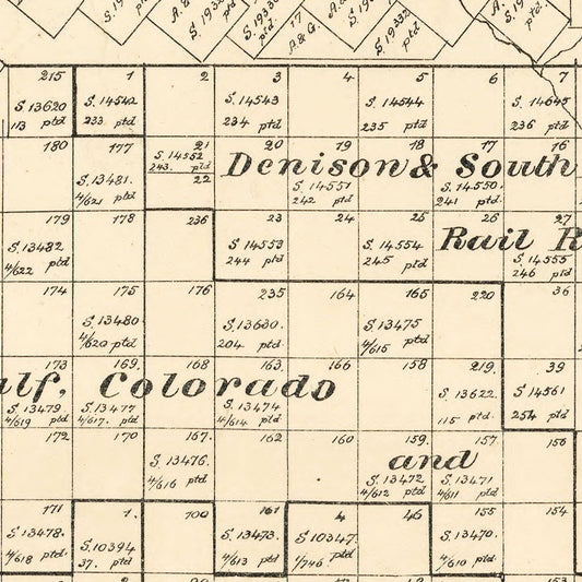 Vintage Map of Briscoe County, Texas, 1897