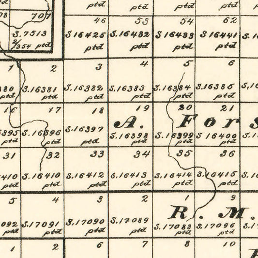Vintage Map of Cottle County, Texas 1891