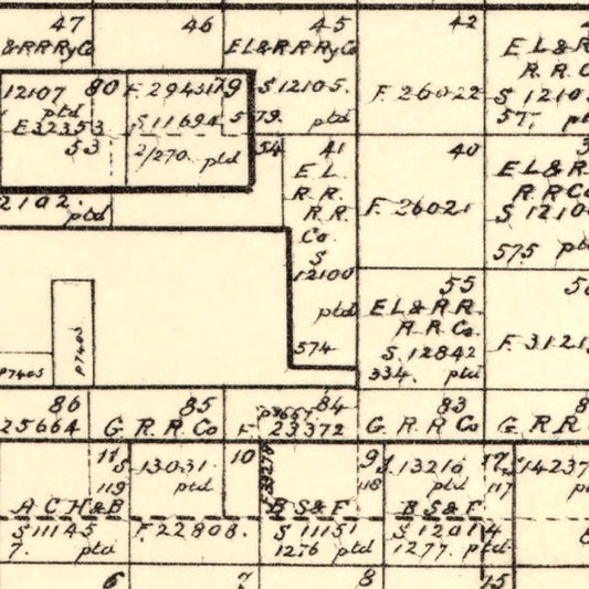 Vintage Map of Floyd County, Texas 1892