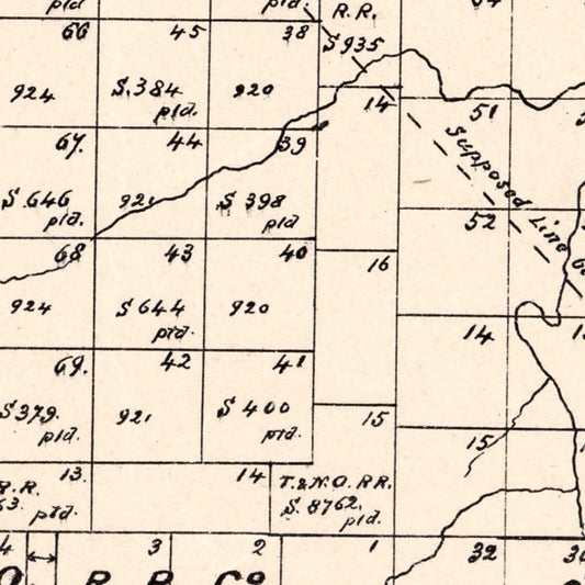 Vintage Map of Jones County, Texas, 1879