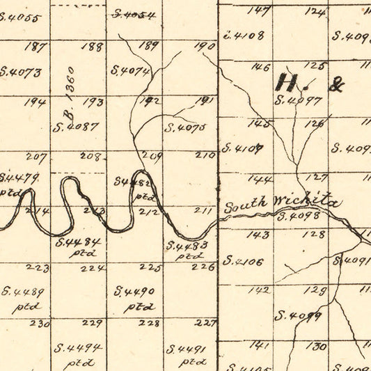 Vintage Map of Knox County, Texas, 1879