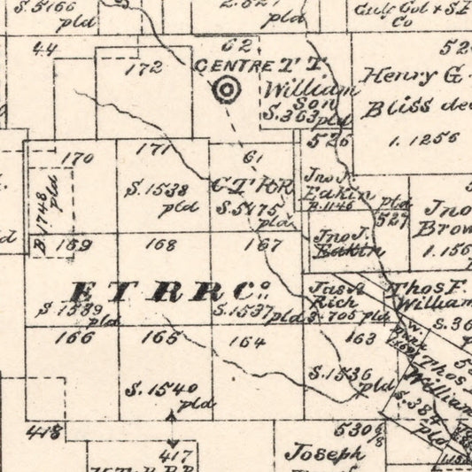 Vintage Map of Runnels County, Texas, 1879