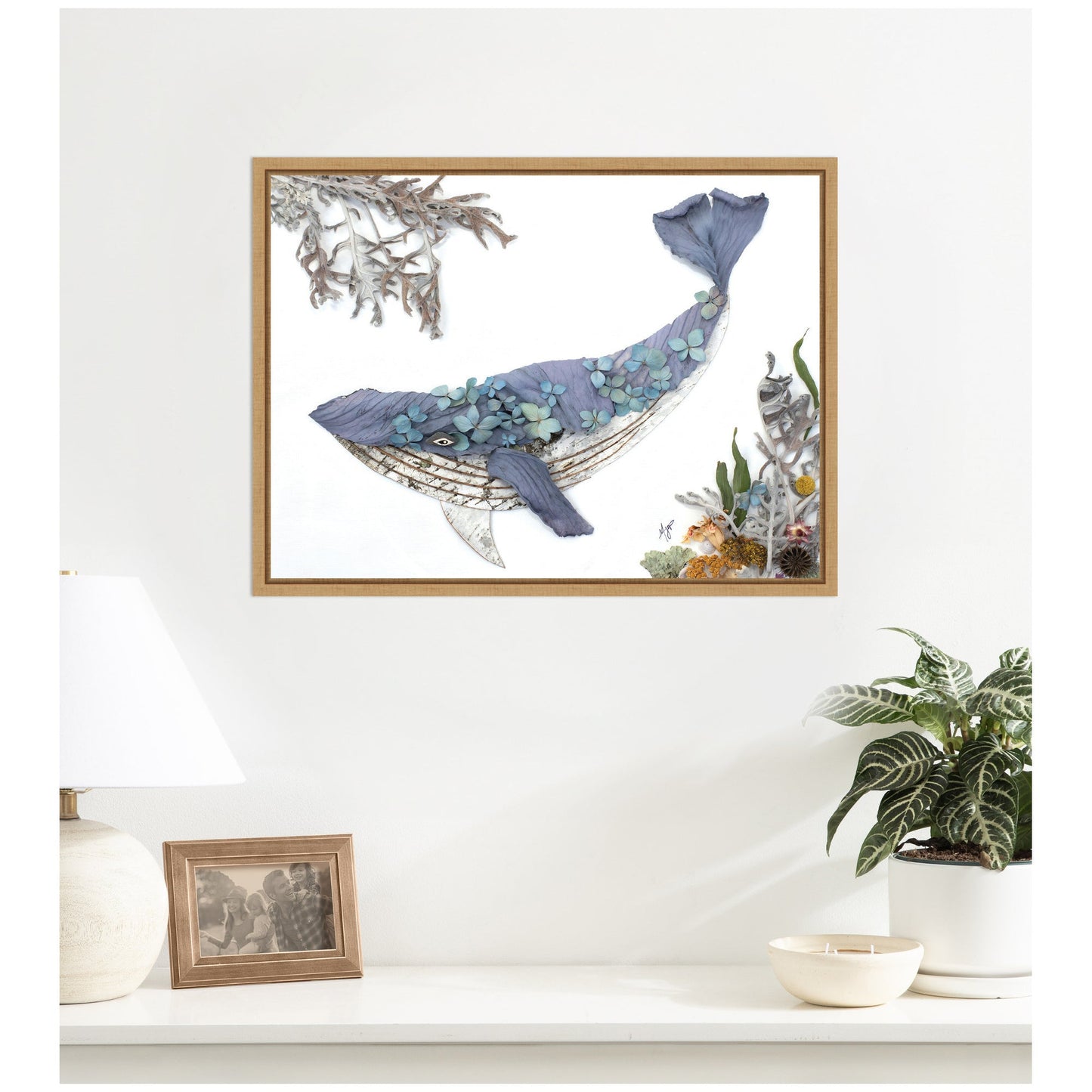 Whale Framed Canvas Wall Art