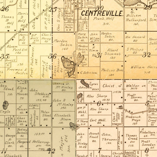 Vintage Map of St. Joseph County, Michigan, 1897
