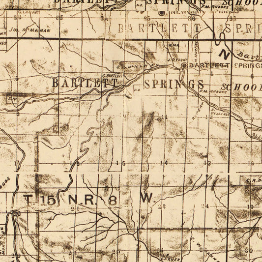 Vintage Map of Lake County, California, 1892