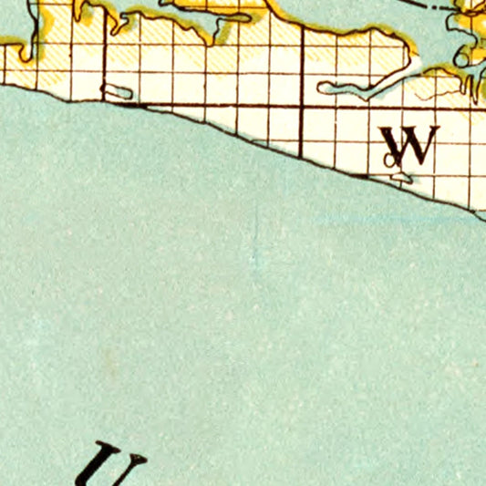 Vintage Map of Florida 1890