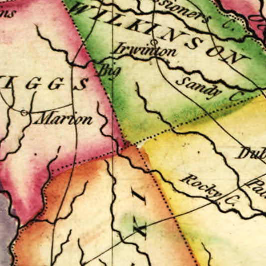 Vintage Map of Georgia, 1810