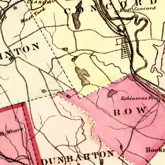 Vintage Map of New Hampshire, 1871