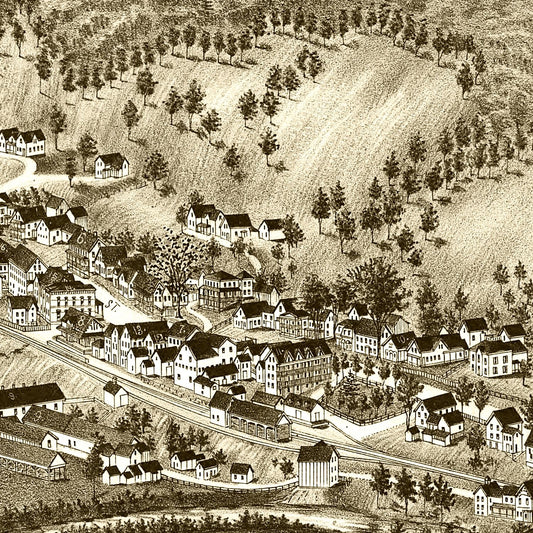 Vintage Map of Bethel, Vermont, 1886