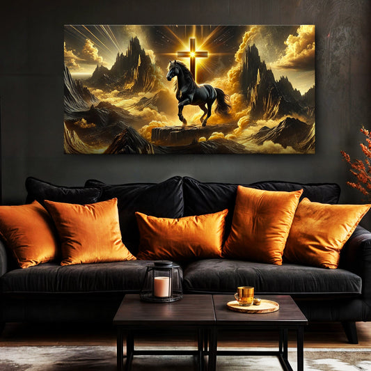 3D Horse Faith Canvas Wall Art