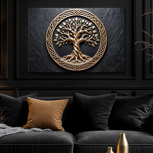 3D Celtic Tree of Life Canvas Wall Art V