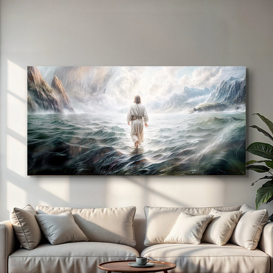 Walking on Water Faith Canvas Wall Art II
