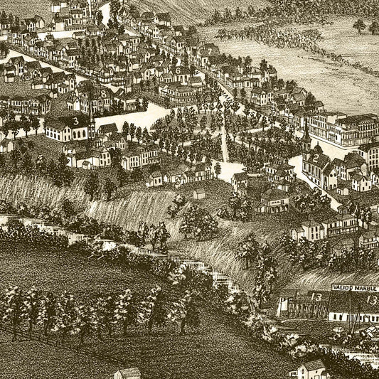 Vintage Map of Fair Haven, Vermont, 1886