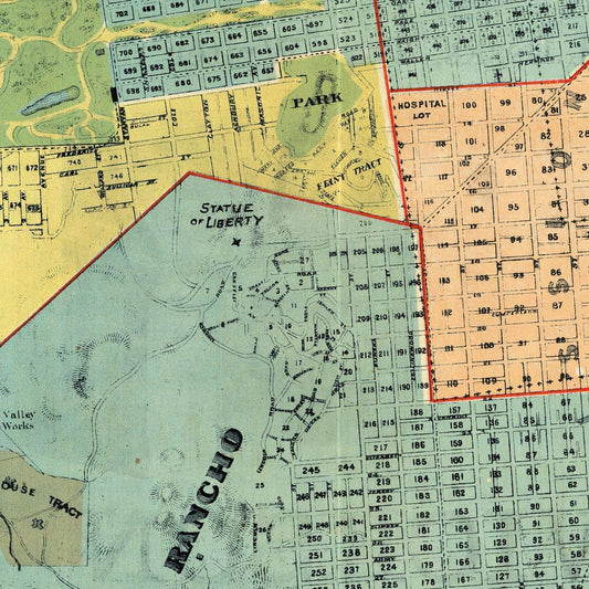 Vintage Map of San Francisco, California, 1890
