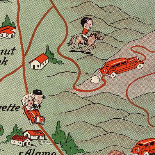 Vintage Map of San Francisco, California, 1932