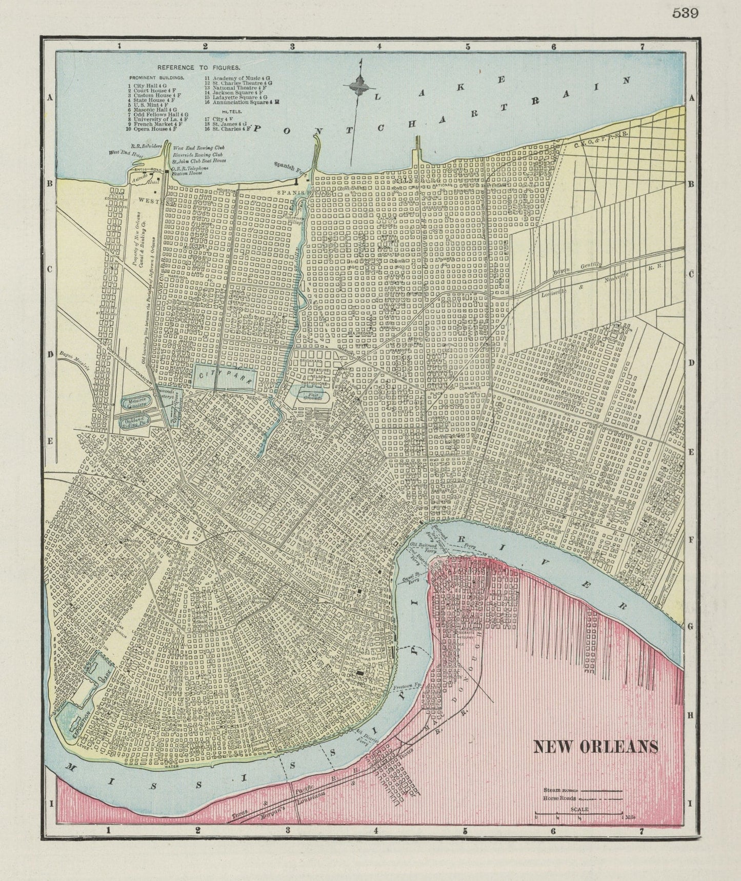 Vintage Map of New Orleans, Louisiana, 1901