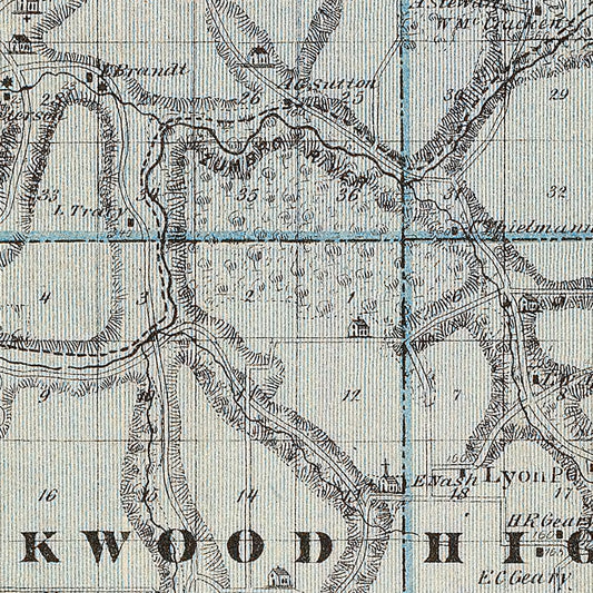 Vintage Map of Wabasha County, Minnesota, 1874