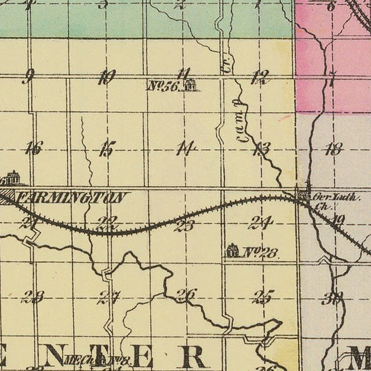 Vintage Map of Atchison County, Kansas, 1887
