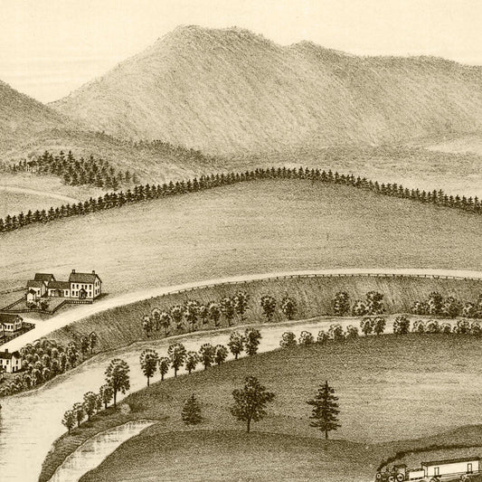 Vintage Map of Glendale, Massachusetts, 1890