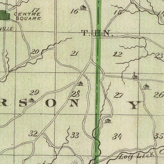 Vintage Map of Switzerland County, Indiana, 1876