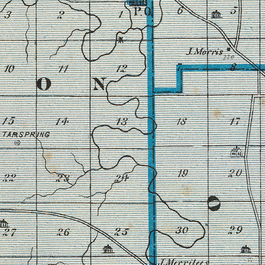 Vintage Map of Crawford County, Indiana 1876