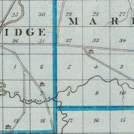 Vintage Map of Dubois County, Indiana, 1876