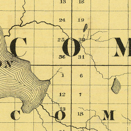 Vintage Map of Roscommon County, Michigan, 1873