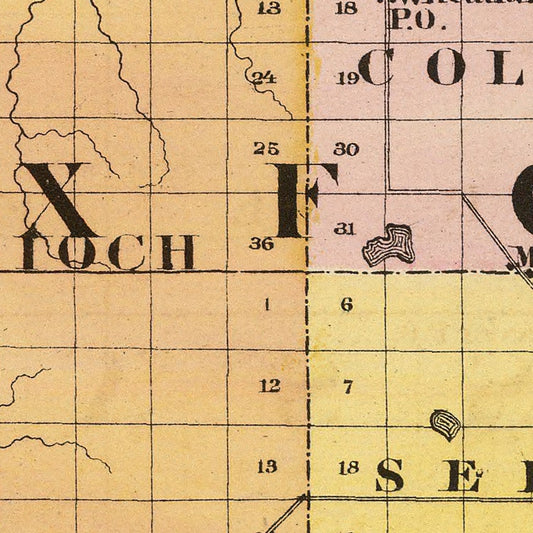 Vintage Map of Wexford County, Michigan, 1873