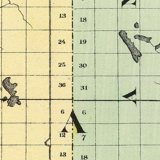 Vintage Map of Clare County, Michigan, 1873