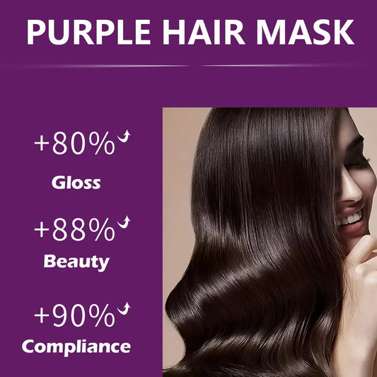 Creamy purple mask for deep conditioning