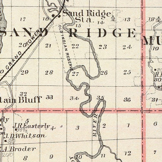 Vintage Map of Jackson County, Illinois, 1876