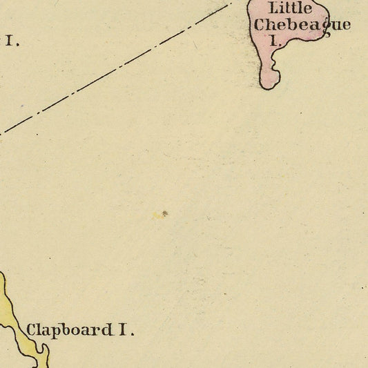 Vintage Map of Falmouth Foreside, Maine, 1894