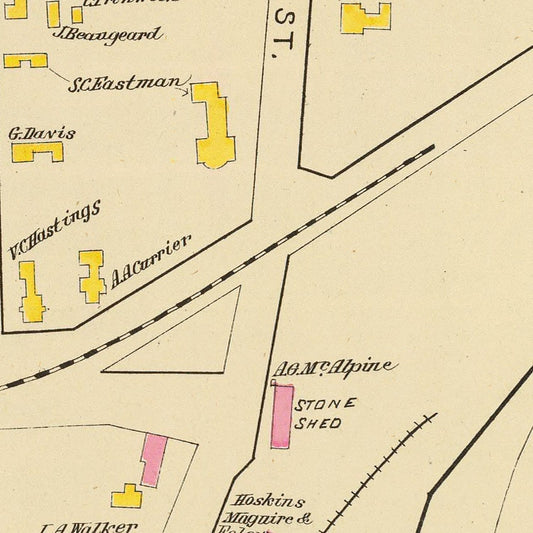 Vintage Map of Concord, New Hampshire, 1892