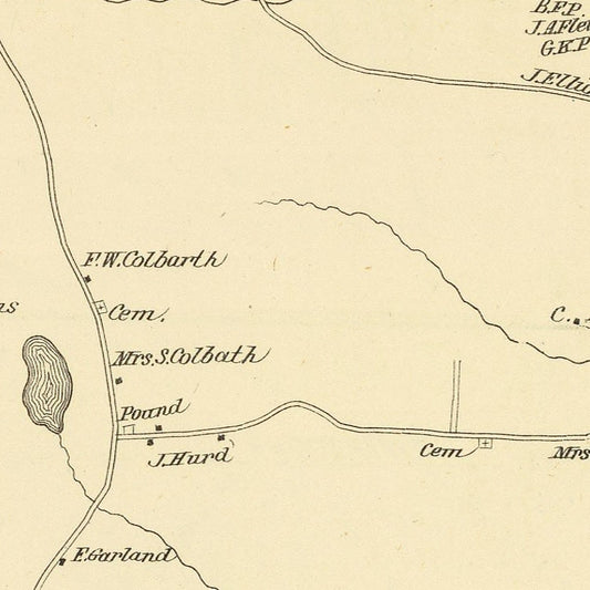 Vintage Map of Farmington, New Hampshire, 1892