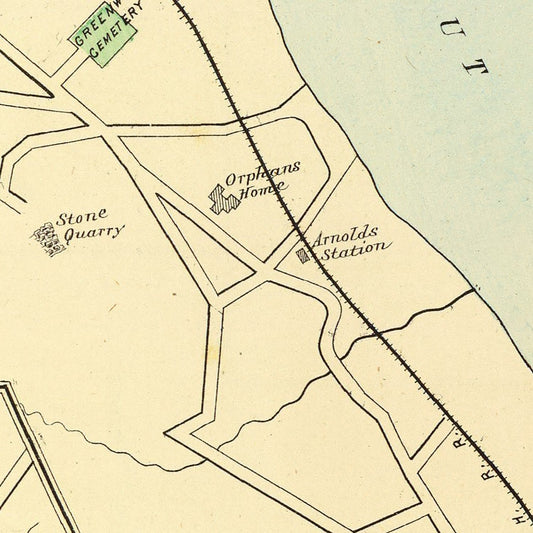 Vintage Map of Haddam, Connecticut, 1893