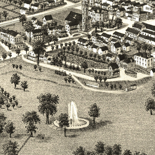 Vintage Map of Great Barrington, Massachusetts, 1884