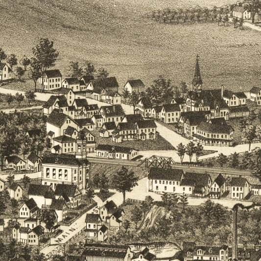Vintage Map of North Leominster, Massachusetts, 1887