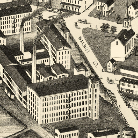 Vintage Map of Maynard, Massachusetts, 1879
