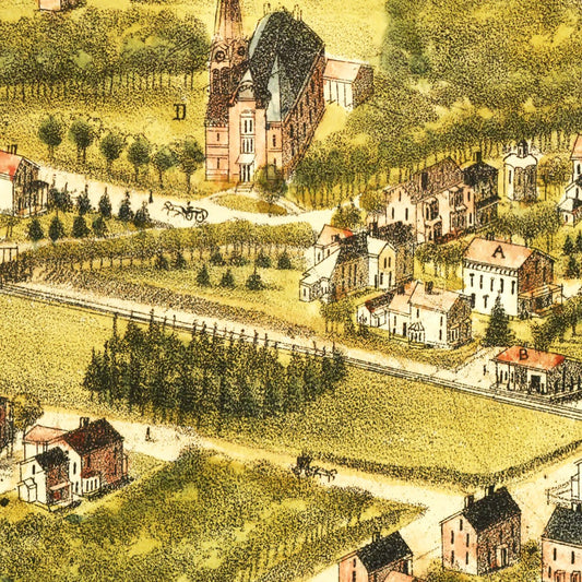 Vintage Map of Highlandville, Essex County, Massachusetts, 1887