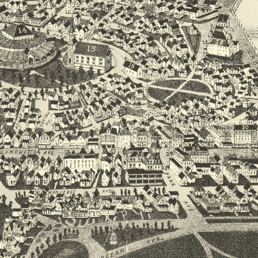 Vintage Map of Cottage City, Massachusetts 1890