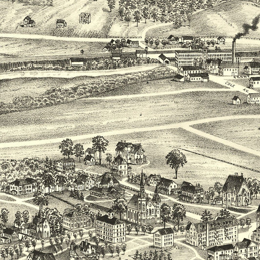 Vintage Map of Williamstown, Massachusetts, 1898