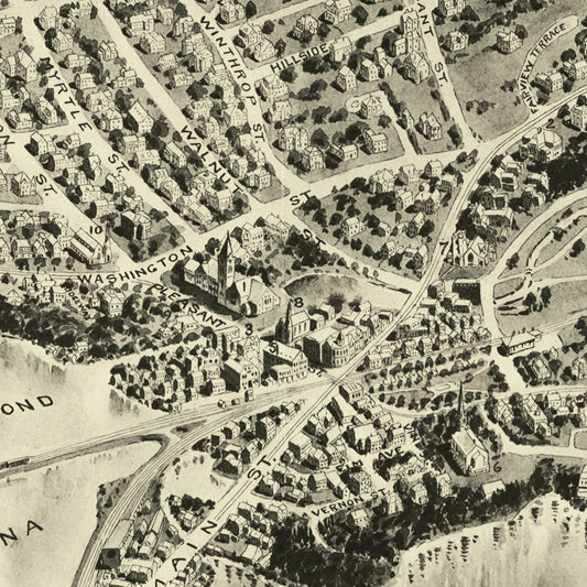 Vintage Map of Winchester, Massachusetts, 1898