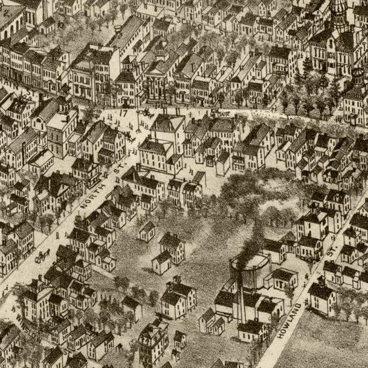 Vintage Map of Plymouth, Massachusetts, 1882