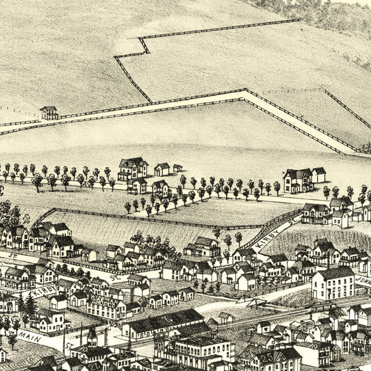 Vintage Map of Bainbridge, New York, 1889