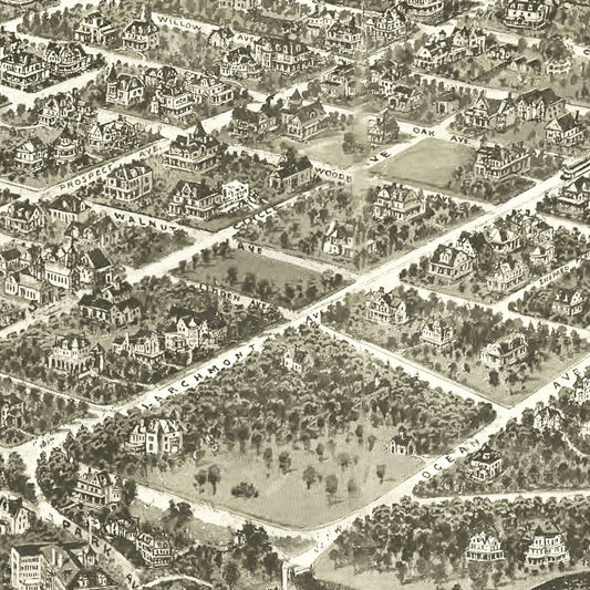 Vintage Map of Larchmont, New York, 1904