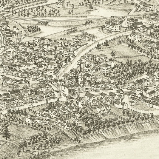 Vintage Map of Mechanicville, New York, 1880