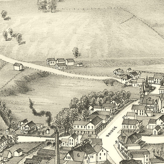 Vintage Map of Middleville, New York, 1890